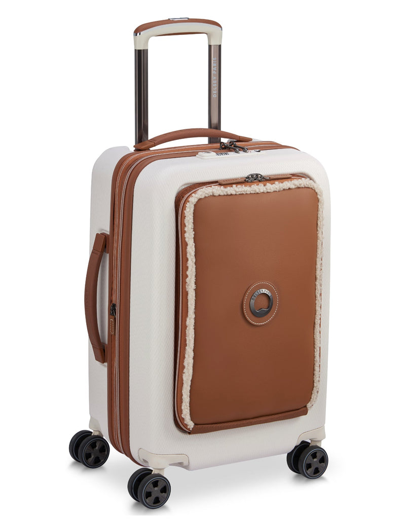 Delsey Paris, Chatelet leather and fur expandable, 55 cm, Angora - TROLERE - Delsey - Mirano - Delsey - Delsey Special - Trolere - Troler
